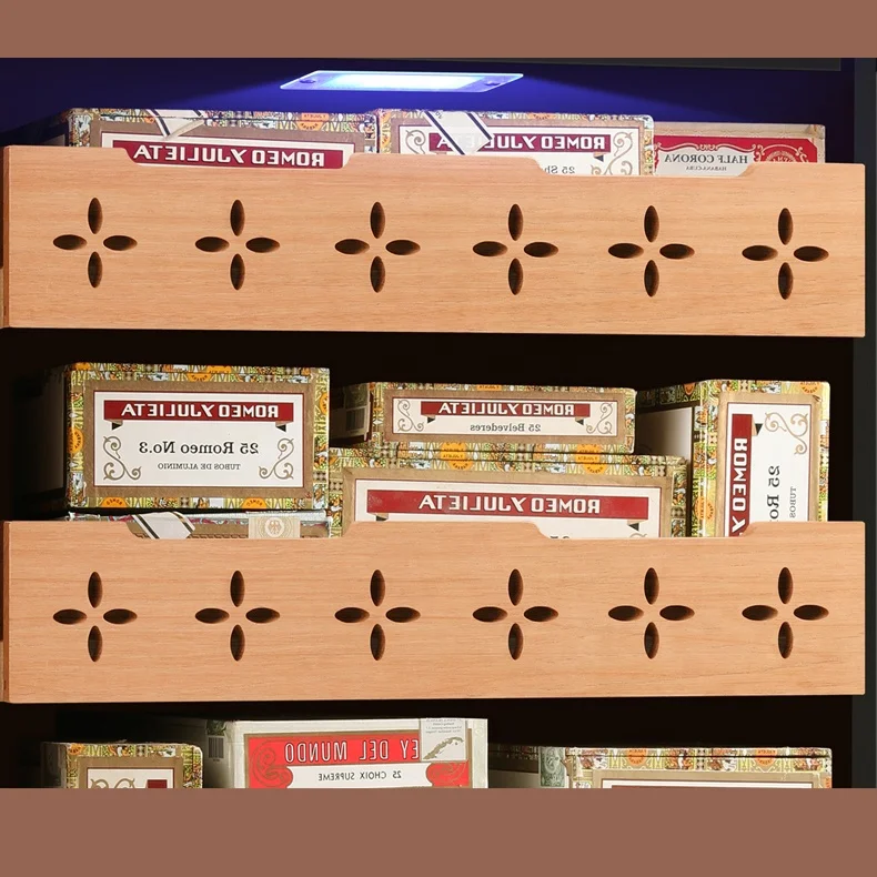 Electric Cigar Humidor Humidity Control Beech Wood Shelves Cigar Refrigerator Humidor