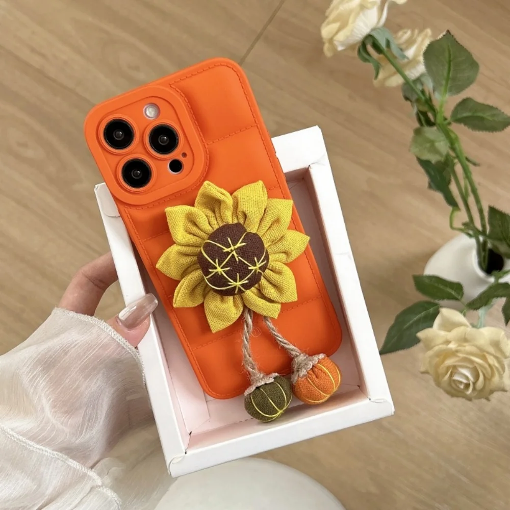 Luxus Sonnenblumen Pelzigen tuch Telefon Fall Für MOTO G13 G23 G53 G22 G32 G34 G52 G54 G64 G82 G52 G71S G84 Unten Jacken Soft Cover