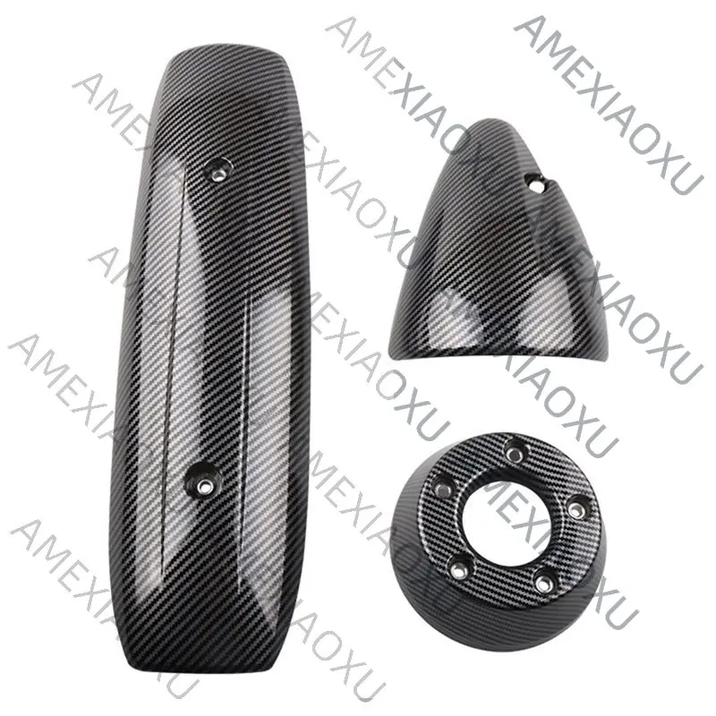 AMEXIAOXU Exhaust Pipe Protector Cover Exhaust Pipe Heat Cover For TMAX500 2001-2005