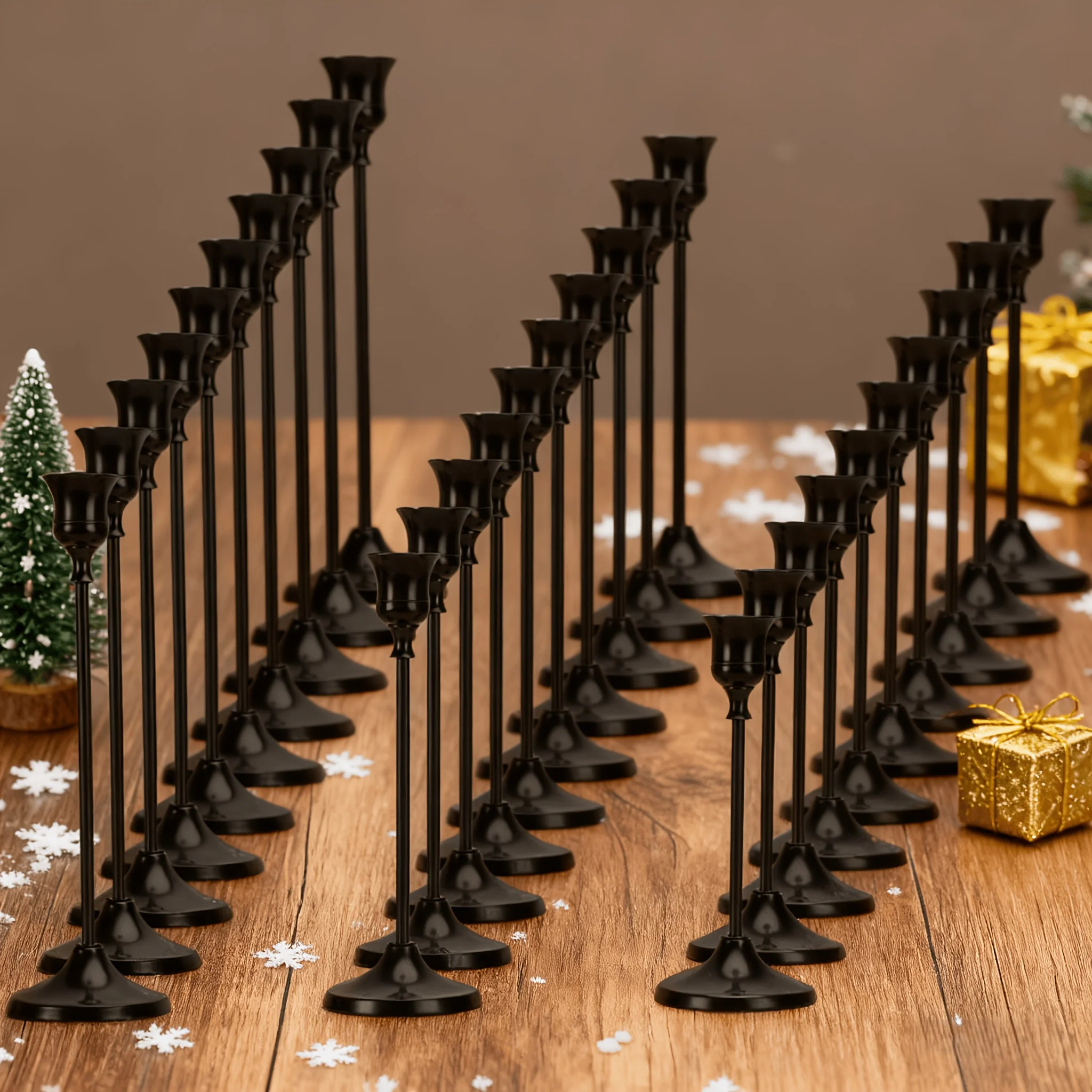 30 Pack Cone-Shaped Metal Candle Holders – Vintage-Style Decor for Home, Dining Table, Fireplace & Centerpiece Use – Rustic Chic view 8