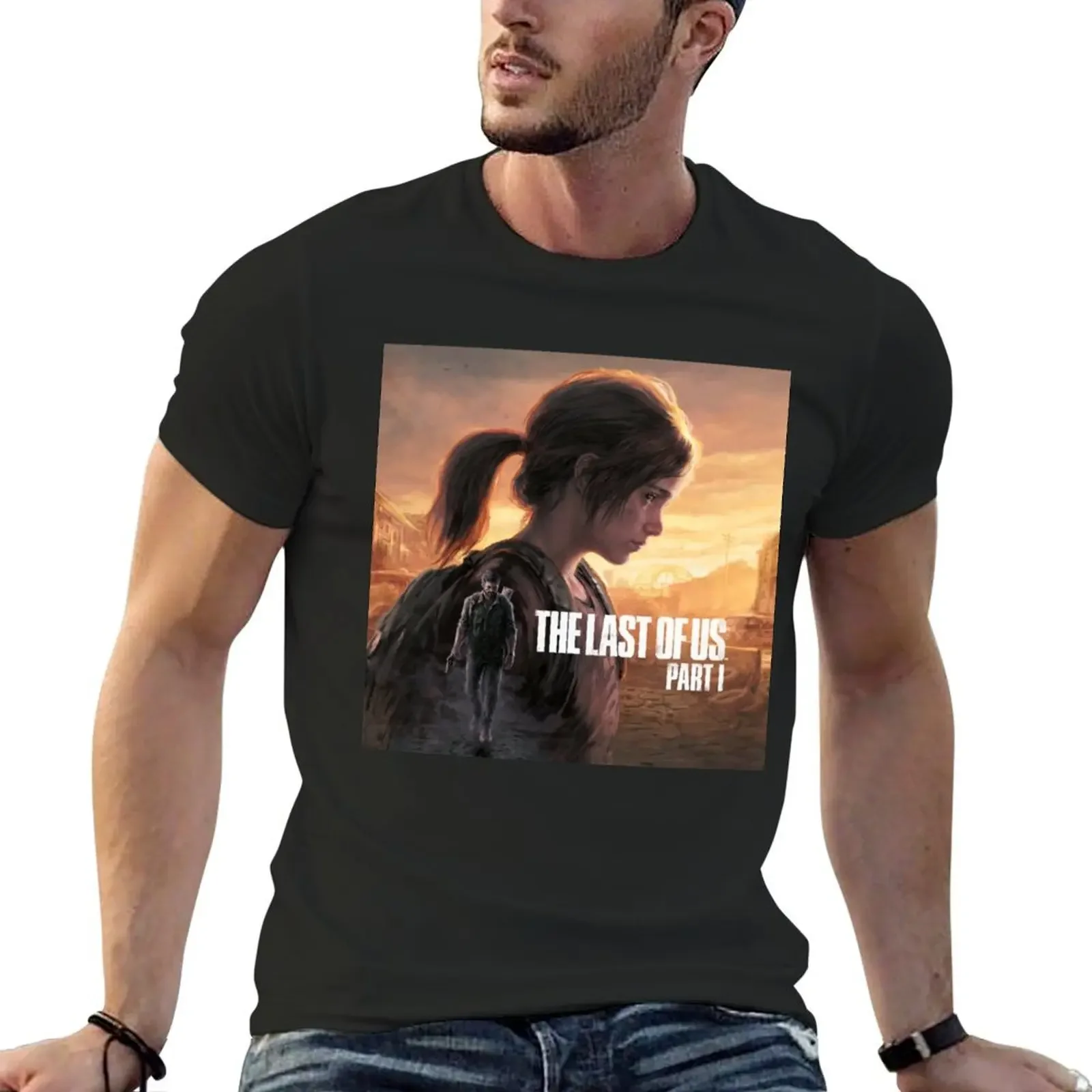 

The Last Of Us Part 1-футболка с Элли sweat oversized, футболка оверсайз с рисунком, funnys, футболки для мужчин