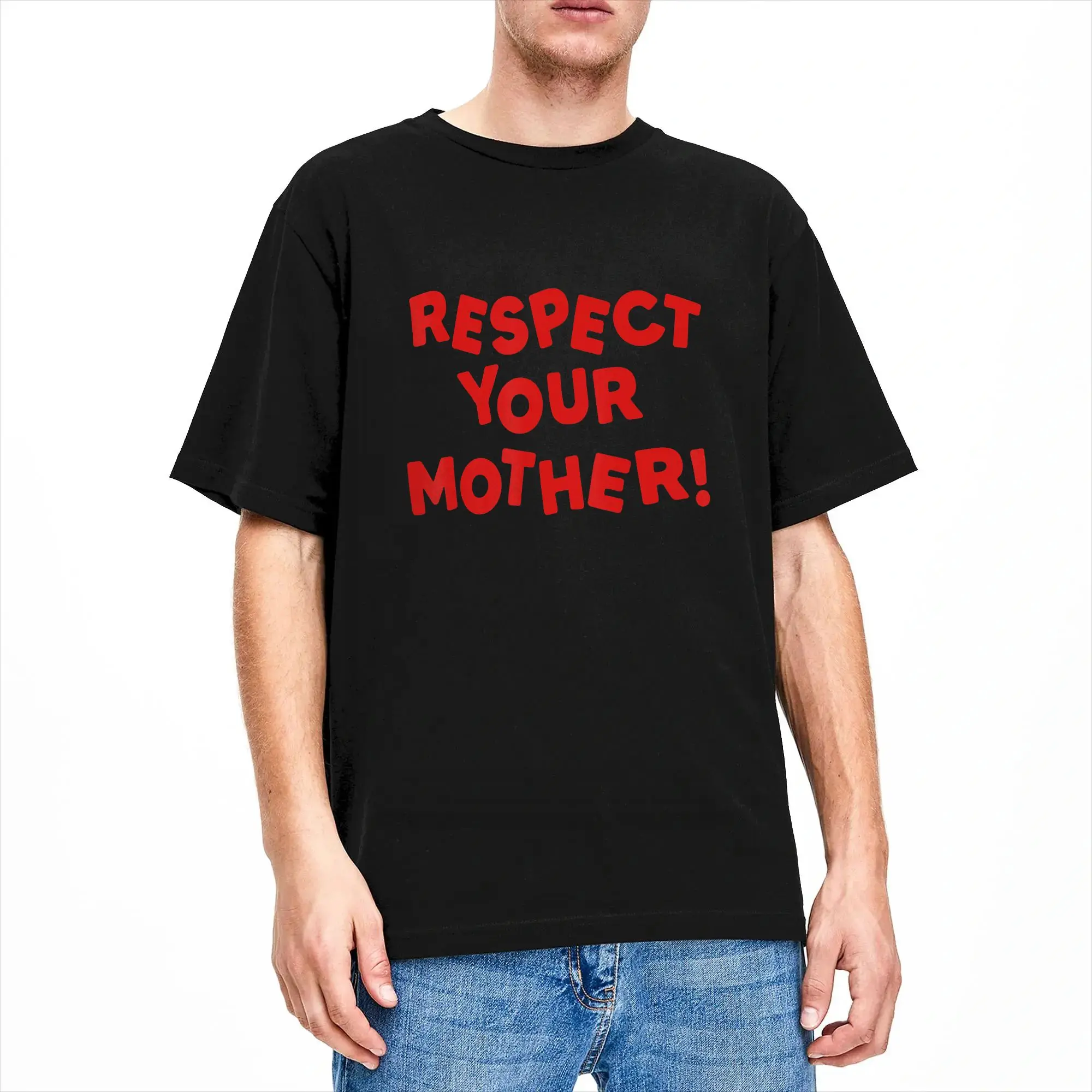 Respect Your Mother Funny Inspired Quote Retro T Shirt Men  Vintage T Shirts Summer Crewneck Trending Tee Shirt Hot Sale Tops