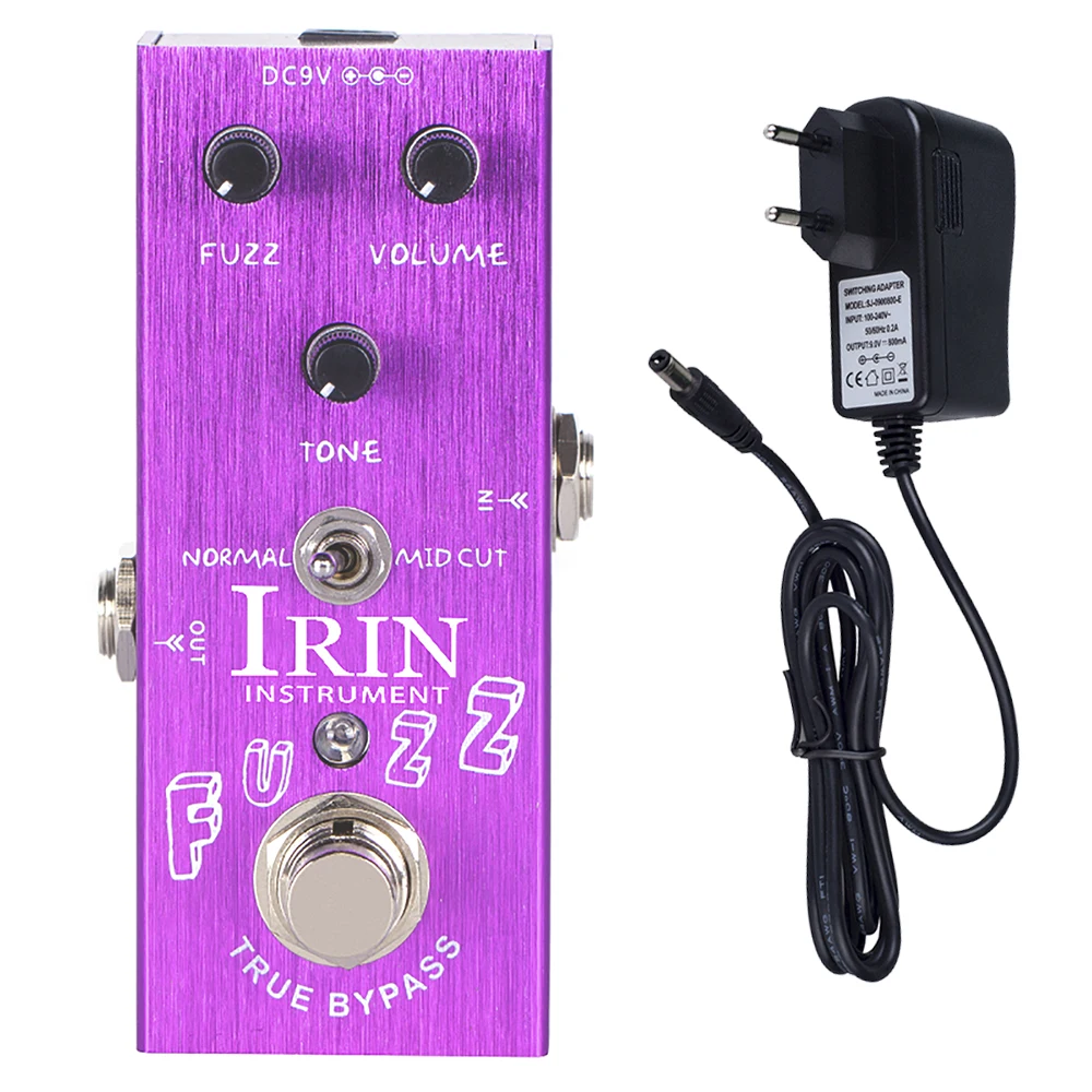 

IRIN AN-12 Effector Fuzz Педаль эффектов для электрогитары True Bypass Винтажная педаль эффектов Fuzz Запчасти для гитарных эффектов Аксессуары