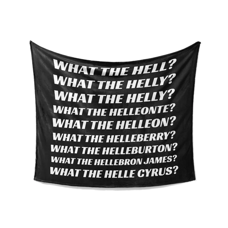 Gaslight Gatekeep Girlboss What The Hell What The Helly Throw Blanket for Women Men Girls Boys Kids Pets Dogs Cats Couch Sofa