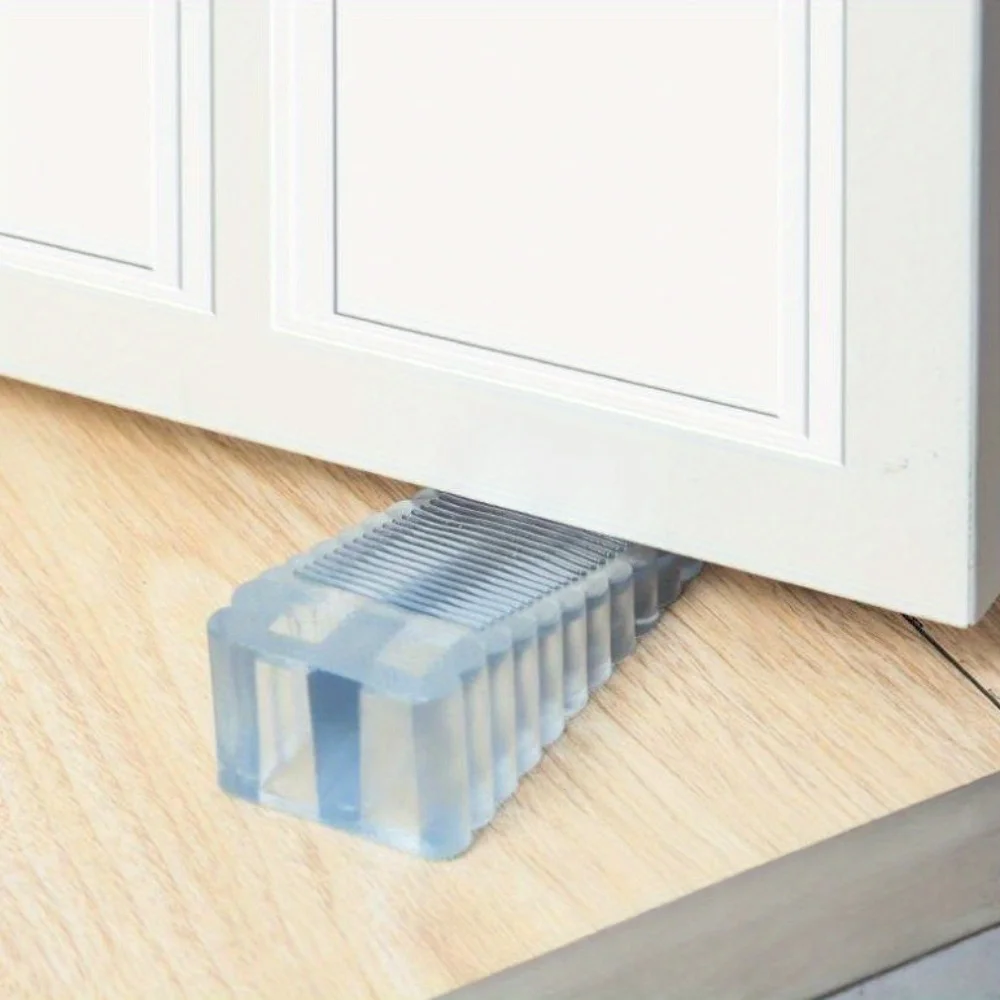 4 قطع سدادة باب شفافة، سدادة باب مضادة للتصادمات مناسبة لغرفة المعيشة وغرفة النوم ومكتب حمام الفندق. #4