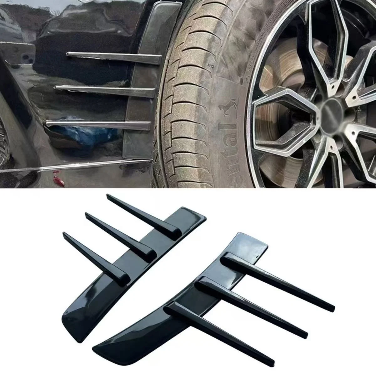 2pcs Front Bumpers Lip Air Vent Trim Spoiler Canards Splitter For BMW 4 Series F32 F33 F36 G22 G23 G26 2014-2025