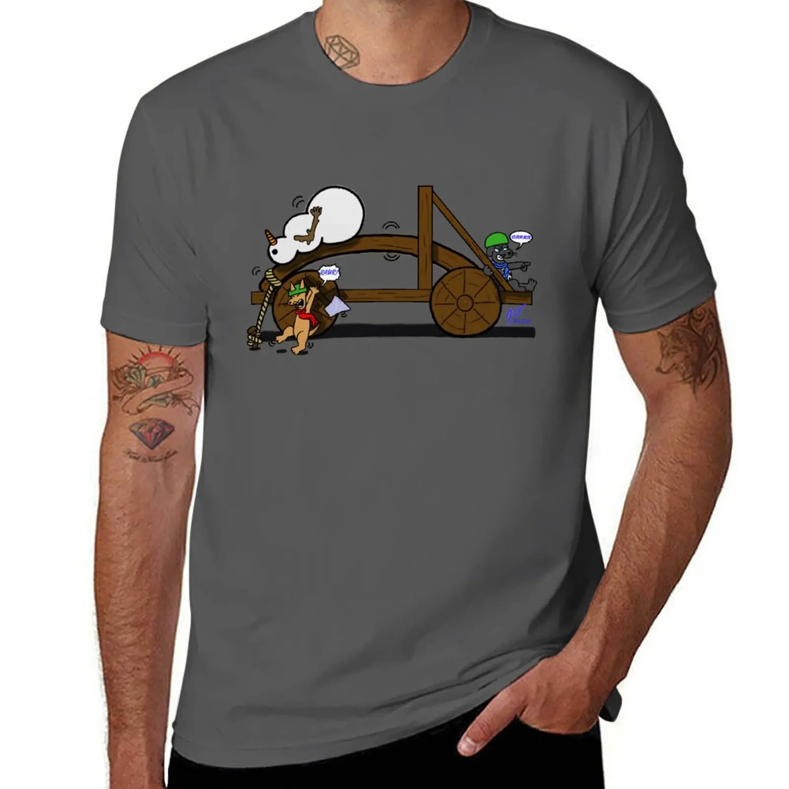 

Bloo & Roo's Snowmageddon T-Shirt blue archive graphic shirts fruit of the loom mens t shirts