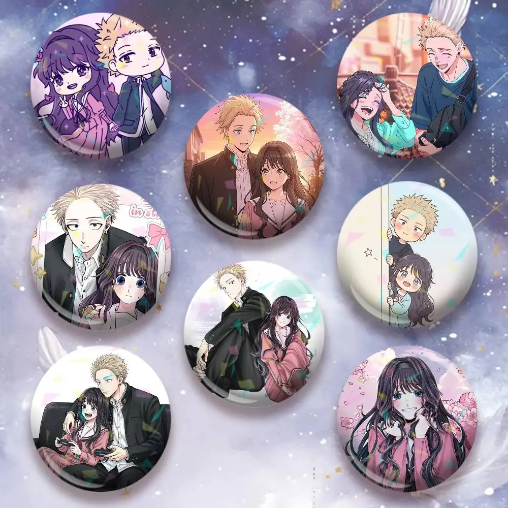 Kaoru Hana wa Rin to Saku  Laser Badge Creative Pins Brooch for Decor Gifts Fans Collect Easter decorations
