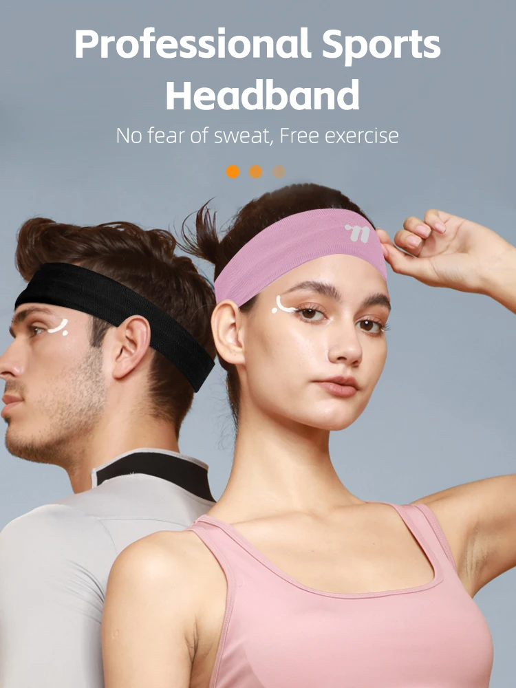 WEST BIKING Sports Headband Anti-slip Sweat Absorbing Elastic Sweatband Quick Dry Men Women Running Fitness Gym Cycling Headwear