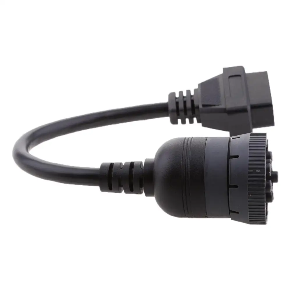 9 Pin J1939 Pin OBD2 OBD-II Female Interface Diagnostic Cable Adapter for