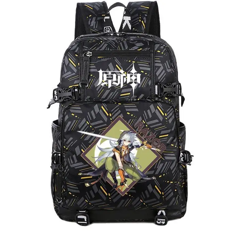 Genshin Impact Game Merchandise Tao Hu Tang Master Anime Double Shoulder Backpack For Boys Girls High And Elementary School A