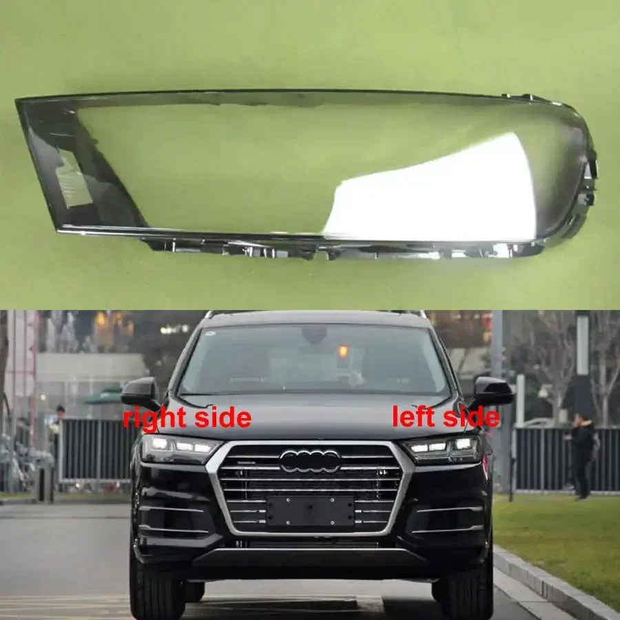 For Audi Q7 2016 2017 2018 2019 Headlight Cover Transparent Mask Headlamp Lamp Shell Lens Replace Original Lampshade Plexiglass