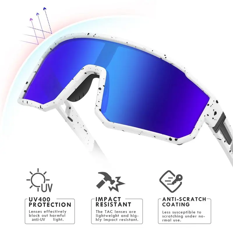 A95D-Sports Glasses Polarized Colorful Riding Mirror Outdoor Sunglasses