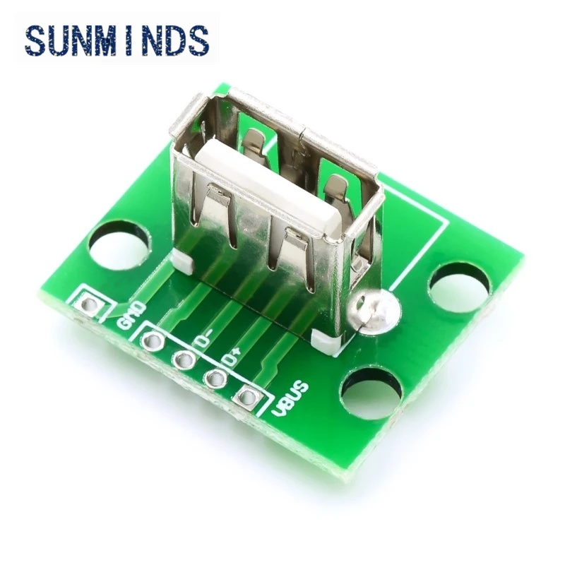 Vertical USB female with PCB board USB2.0 female has been welded data cable to USB female A