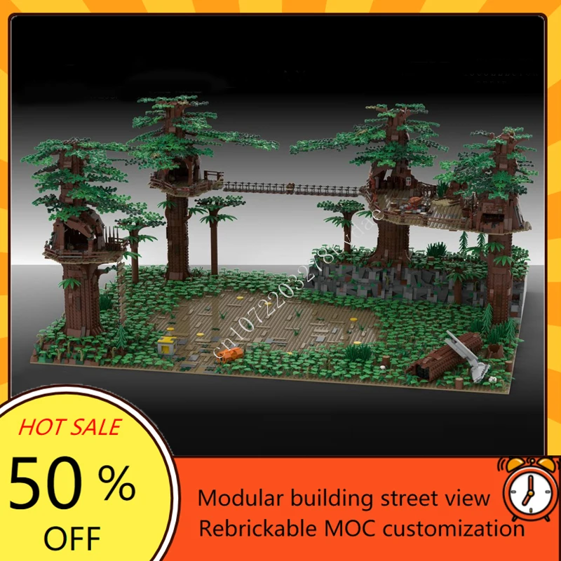 5593PCS EWOK VILLAGE DISPLAY for FM UCS Space War Weapon MOC SpaceShip Battle Model Building Blocks DIY Education Model Toy Gift