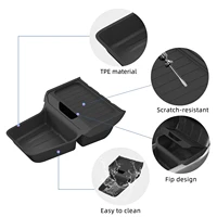 Smabee pour Tesla Model Y Juniper RWD Standard 2026 2025 – Boîte de rangement centrale inférieure en TPE, organiseur de plateau central, accessoires d'organisation 4