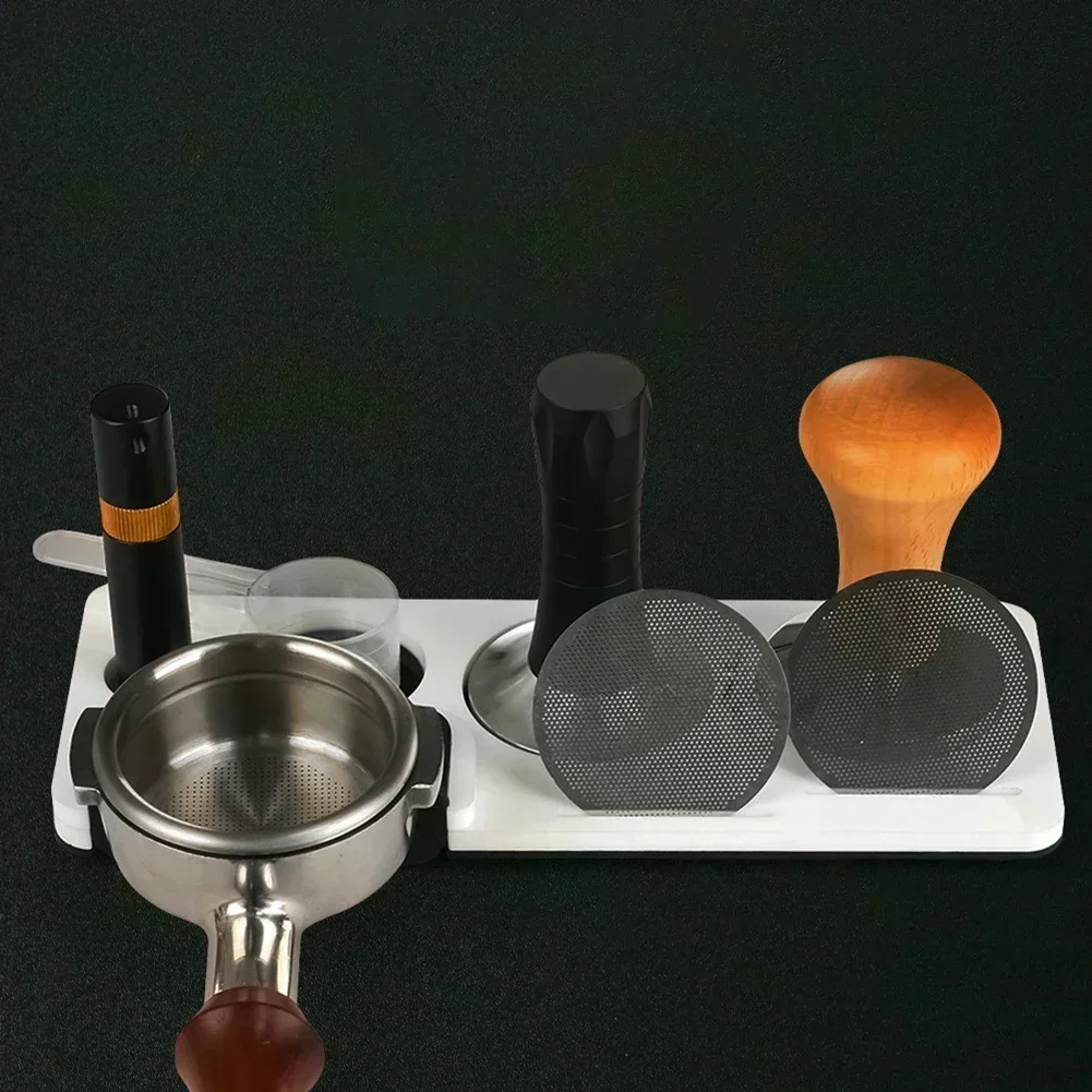 

Coffee Holder Coffee Accessories Organizer Daily Use Solid Wood Construction Thickened Silicone Non-slip Foot Pads