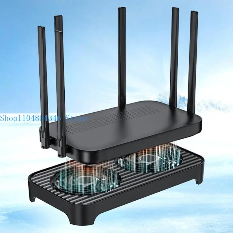 5asd Stackable Computer Cooling Rack With 14cm High Speed Fans Optimized For Router Heat Dissipation