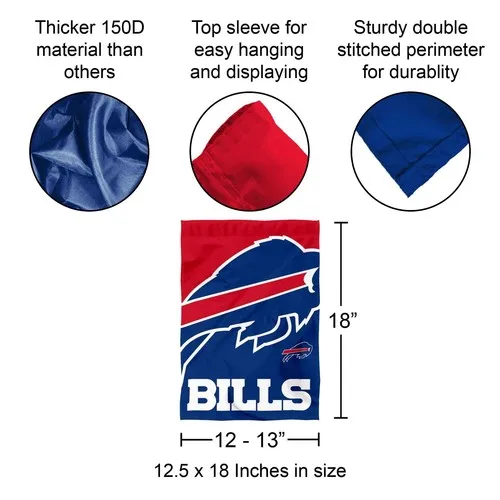 Buffalo Bills Large Logo Official Garden Yard Banner Flag ffm