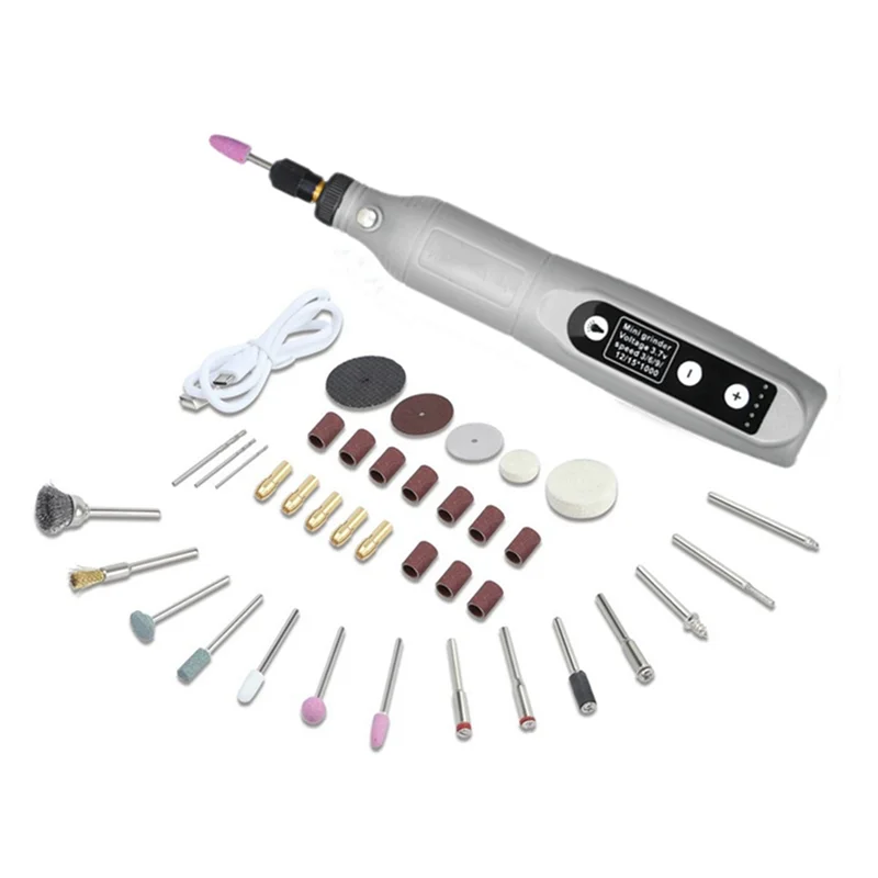 

Efficient Mini Cordless Rotary Tool Kit, 5-Speed Multi-Purpose 3.7V Power Rotary Tool For Sanding Polishing Drilling DIY Crafts