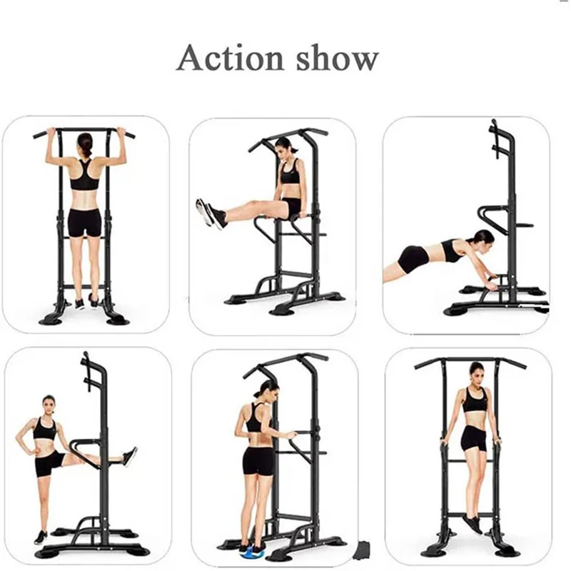 Home Tool Adjustable Multi Functional Strength Fitness Power Tower pull up dip bar station gym training set