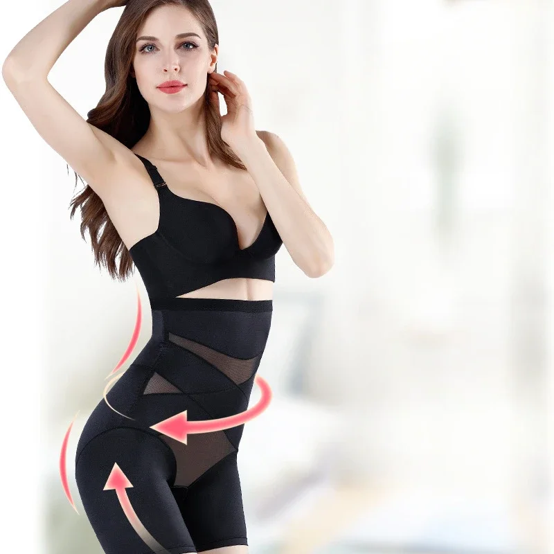 Corsé de seda para mujer, ropa interior de cintura alta, adelgazante, Control de barriga, bragas mágicas, moldeador sin costuras, nuevo