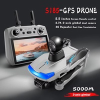 New S185 GPS Drone 4K Professional Dual Camera 5G Digital Image Transmission 3-Axis Gimbal 360 Obstacle Avoidance Quadcopter Toy
