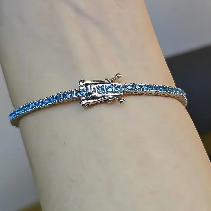 

2mm Zircon 925 Sterling Silver Tennis Bracelet Custom Fashion Jewelry Bracelets