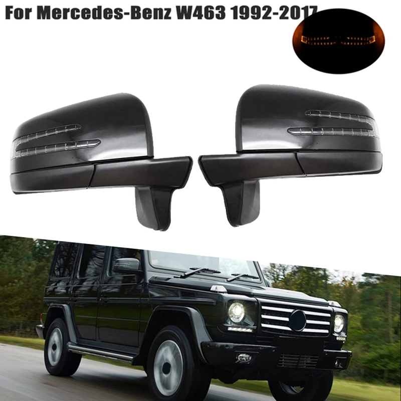 Auto Folding Heating Blind-Spot Lamp Rearview Mirror Assembly For Mercedes-Benz 92-18 W463 G500 G550 G55 G63 G65