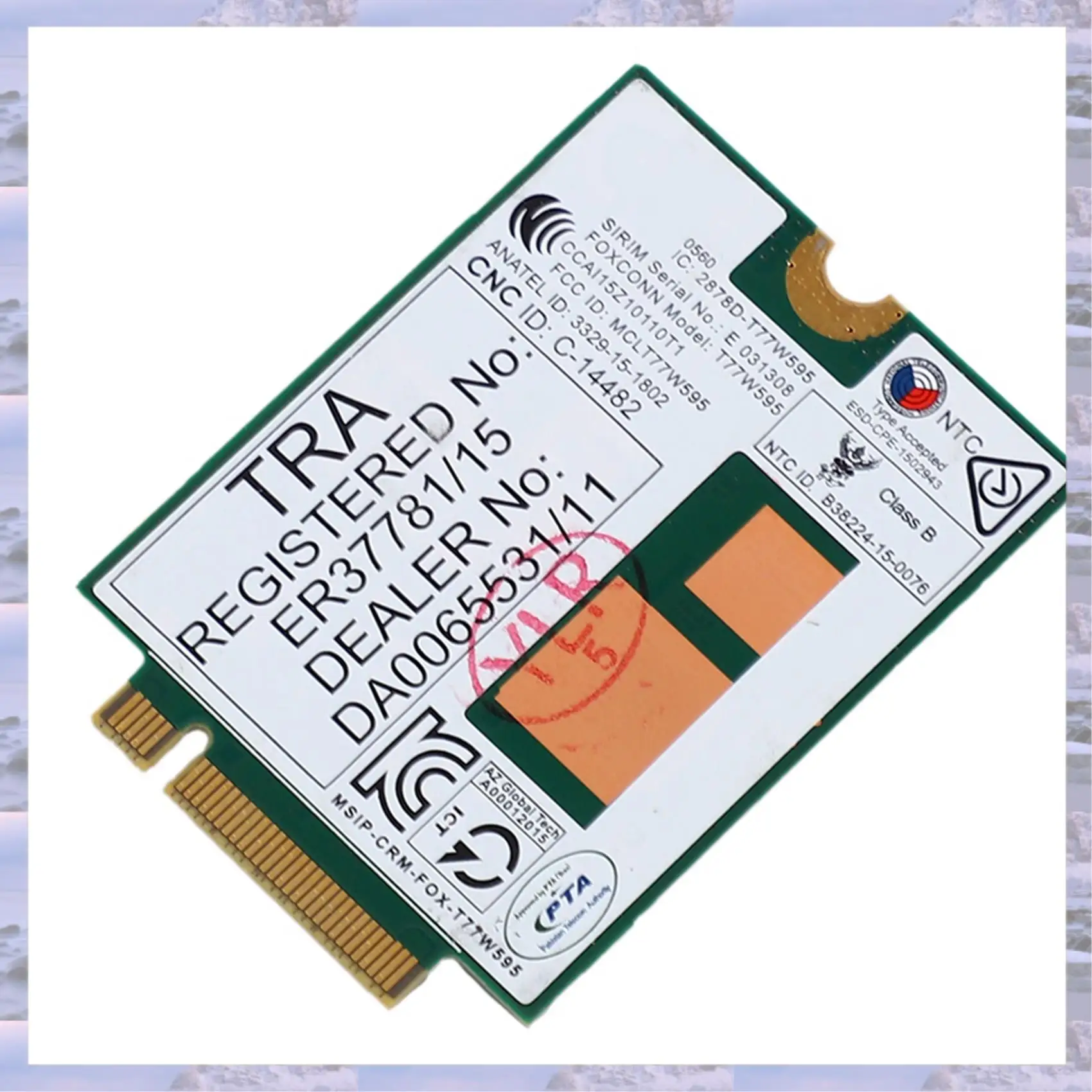 N75R-2X Lt4120 X5 LTE T77W595 796928-001 4G WWAN M.2 150Mbps LTE módem para HP Elite X2 840 850 G3 640 650 645 G2 verde