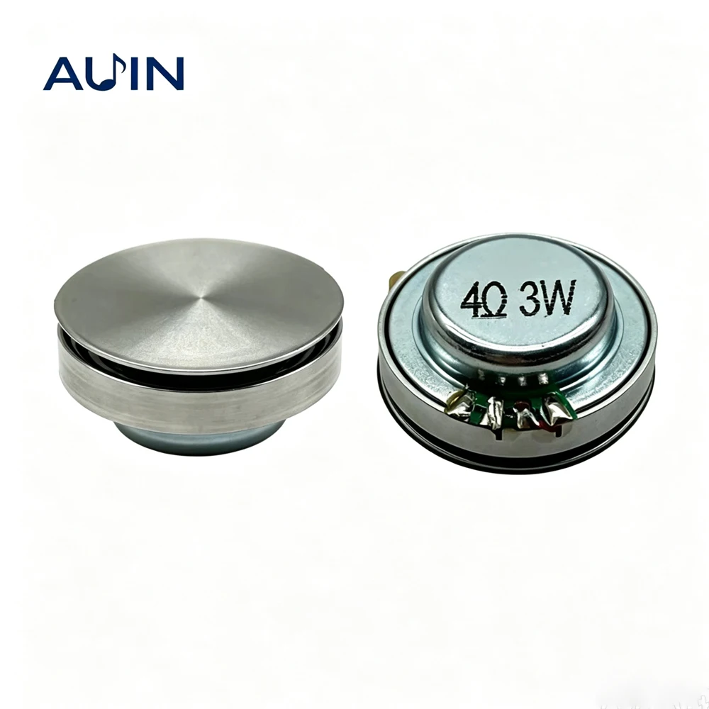 AUIN 2 Pcs 1 Inch Resonance Vibration Speaker Unit 4ohm/8ohm 3W 26MM Bass Shaker Speaker Neodymium Magnet Audio Component
