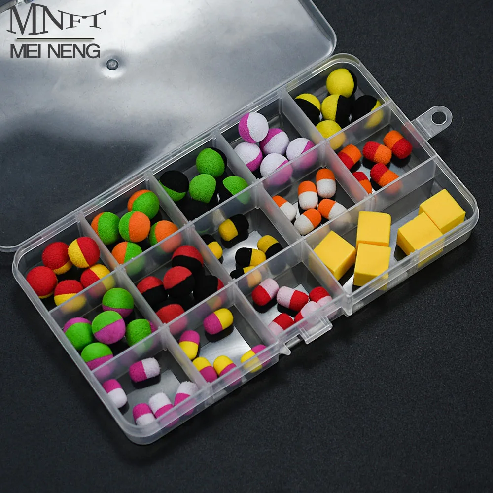70Pcs Complete Fishing Float Kit with Tackle Box, Assorted Foam Fishing Bobbers Strike Indicators for Carp Trout Fishing