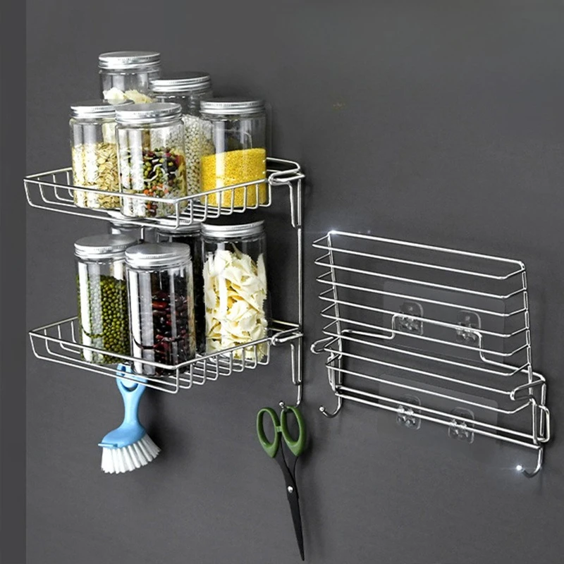 

Складная полка для хранения без перфорации — настенный органайзер для унитаза | Многослойная корзина для ванной и кухни