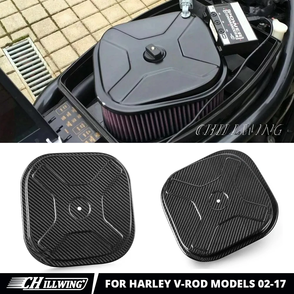 

Для мотоцикла HARLEY VROD 2002-2017, реальное углеродное волокно, воздушный фильтр, крышка, V-ROD V ROD VRSCDX Night Rod VRSCF Muscle