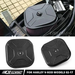 Fit for Harley V-Rod VROD VRSC Night Rod VRSCDX Muscle VRSCF VRSCAW VRSCA 2002-2017 Carbon Fiber Air Cleaner Filter Cover Cap