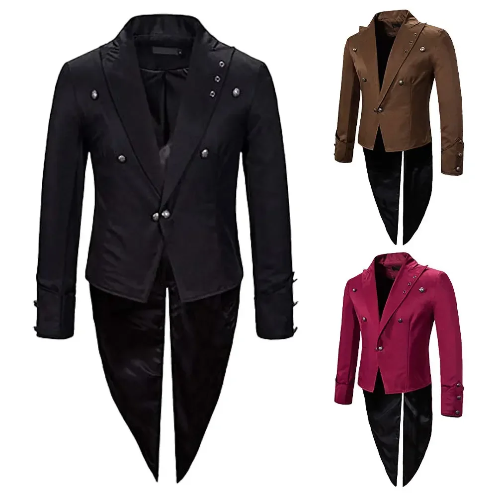 

New Men's Medieval Steampunk Tuxedo Jacket