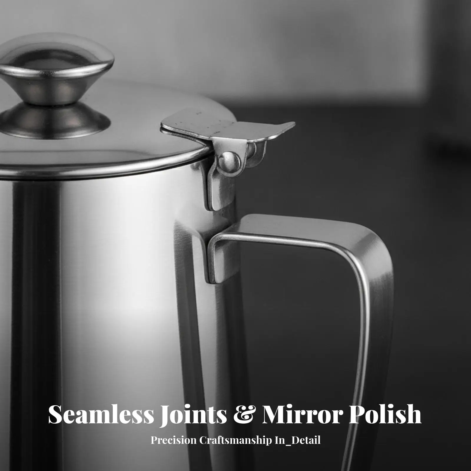 Durable Stainless Steel Tea Pot with Loop Handle for Home Kitchen and Cafe Use