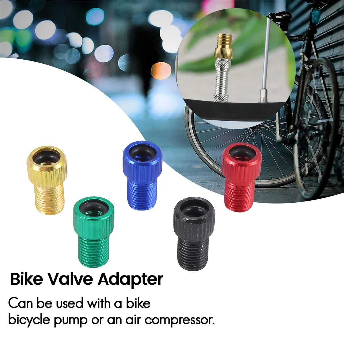 Altamente recomendado 10 unidades Presta para adaptador de válvula Schrader tubo de pneu de bicicleta multicolorido