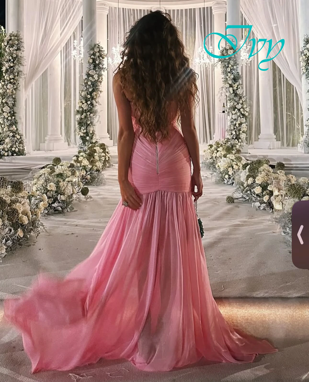 Gaun Malam Putri Duyung Sifon Elegan Kustom Gaun Prom Sayang Sederhana Gaun Acara Khusus Sapu Kereta Mewah