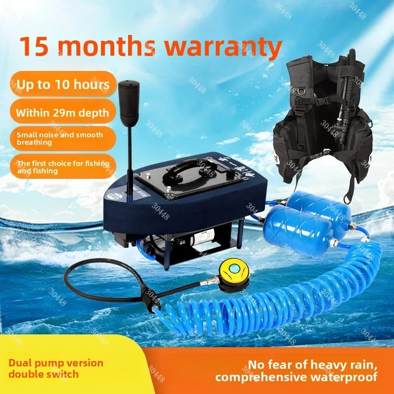 

Full Underwater Diving Gear Set, Scuba Regulator, Snorkel, Oxygen Tank for Fishing and Diving