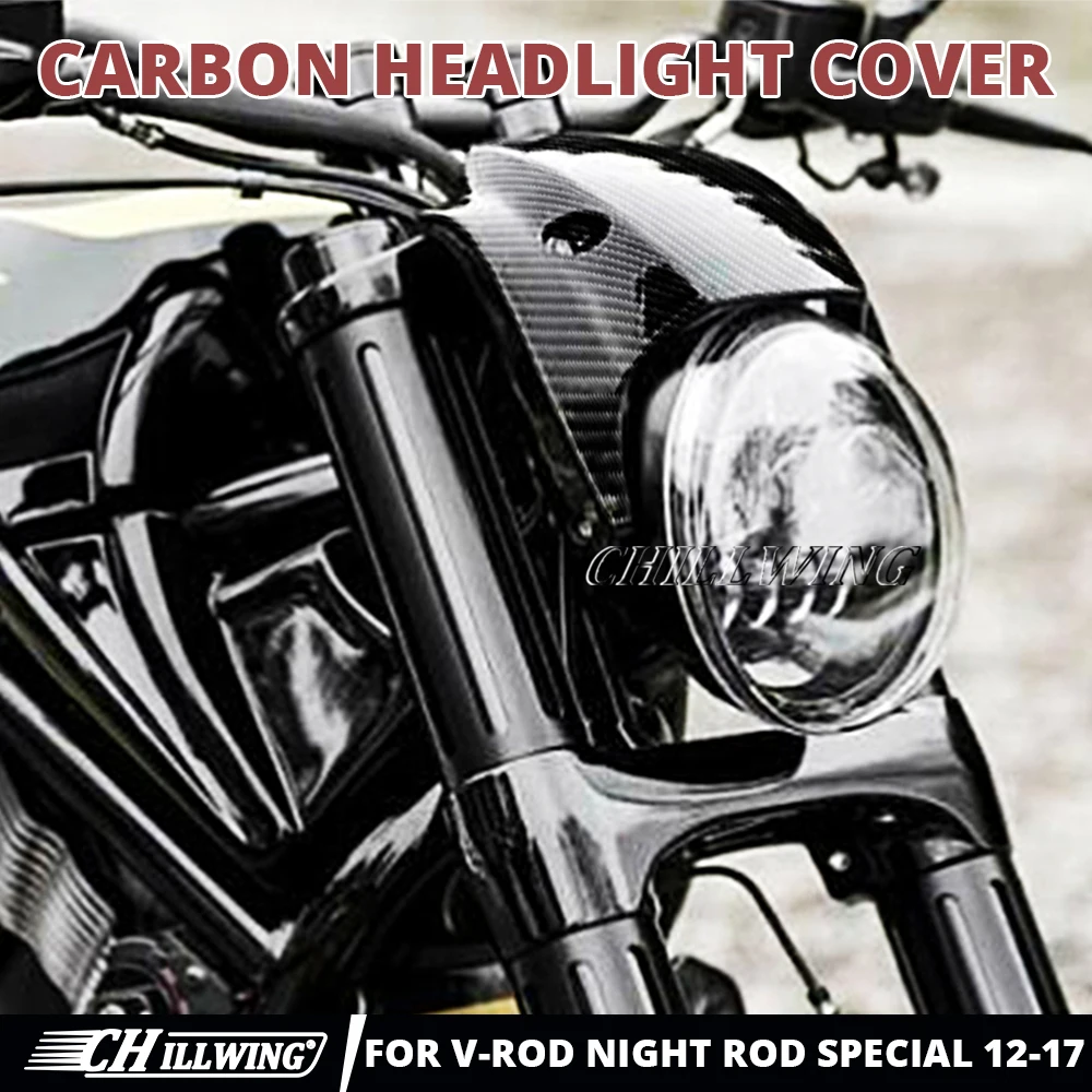

Fit for Harley V ROD VROD V-ROD VRSCDX Night Rod Special 2012-2017 Carbon Fiber Windshield Front Headlight Cover Fairing