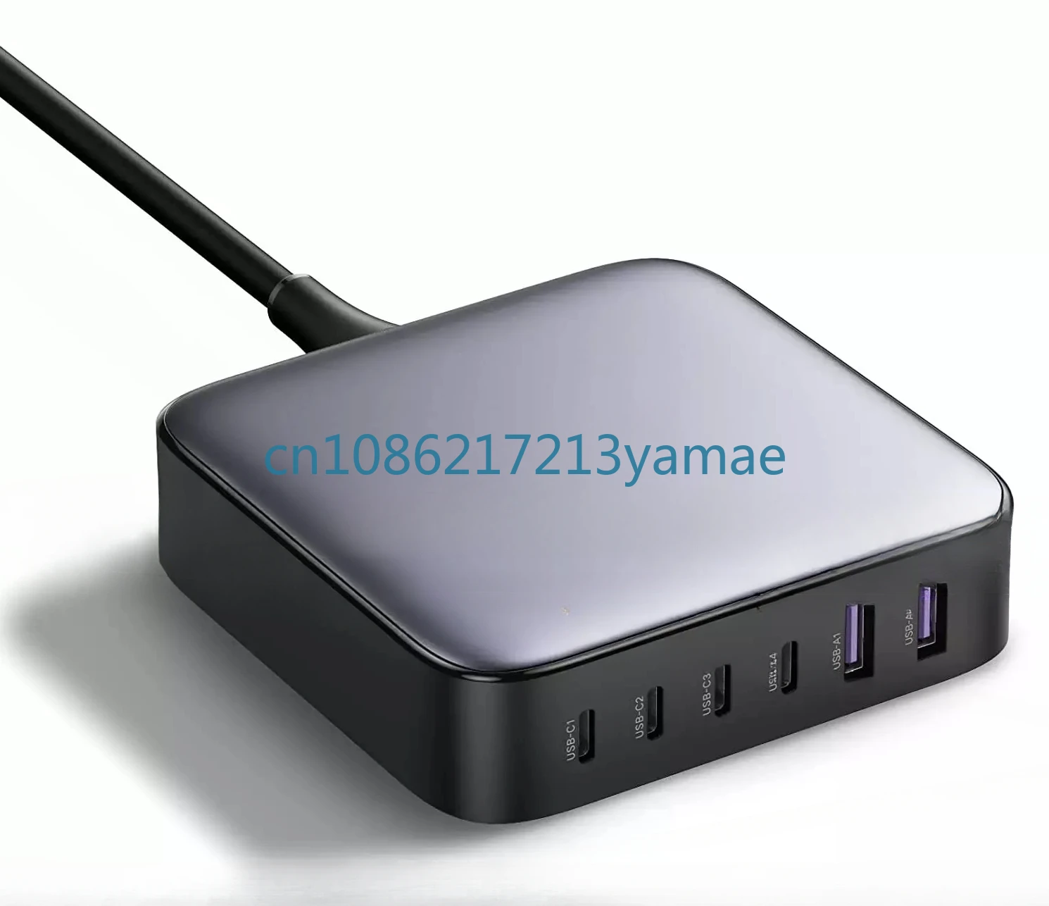 

Chargers Adapters 100W 200W USB C Desktop Charger 6 Ports GaN PD Fast Charger with 3FT USB C to C Charging Cable