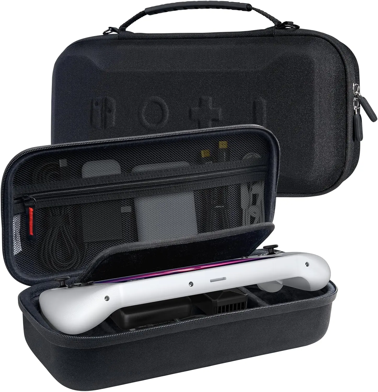 

Carrying Case for Lenovo Legion Go&Go S, Large Capacity Hard Portable Travel Case Pouch, Screen Protective Cover with Hand Grip