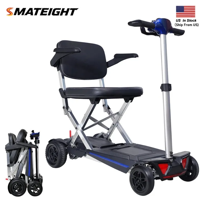 

MOBIFREE Powered Lightweight Manual Folding Mobility Scooter M2020 for Adults and Seniors.