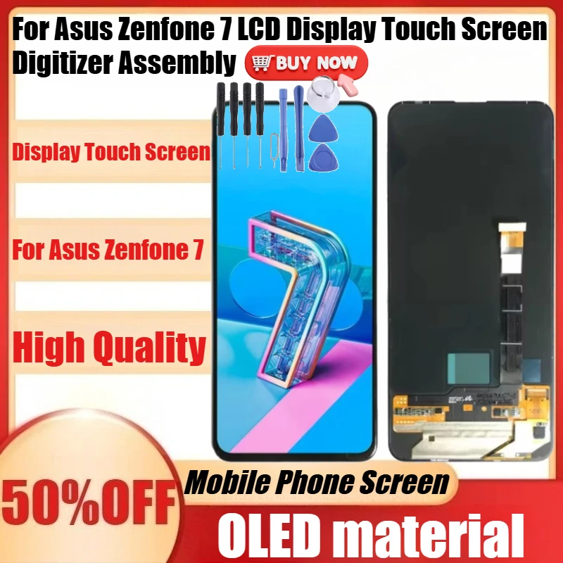 New OLED For Asus Zenfone 7 LCD Display Touch Screen Digitizer Assembly For Zenfone 7 Display Touch Screen