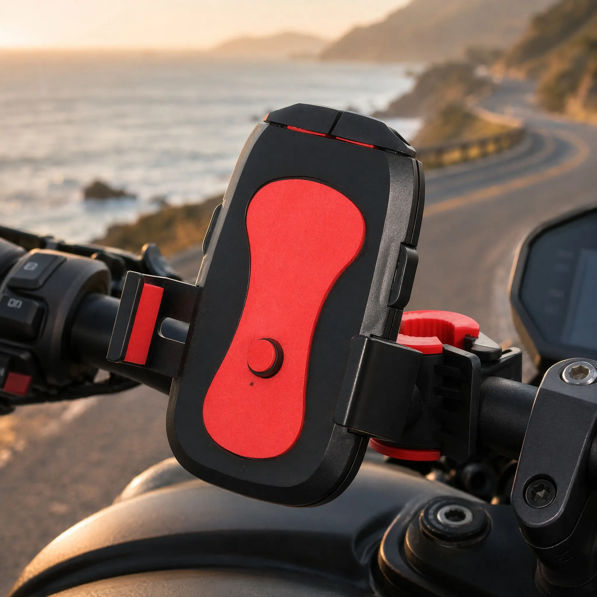 1Pcs Anti-Shake Bicycle Phone Holder Adjustable Non-Slip Phone Bracket Safe Riding Handlebar Fixed Navigation Bracket Motorcycle