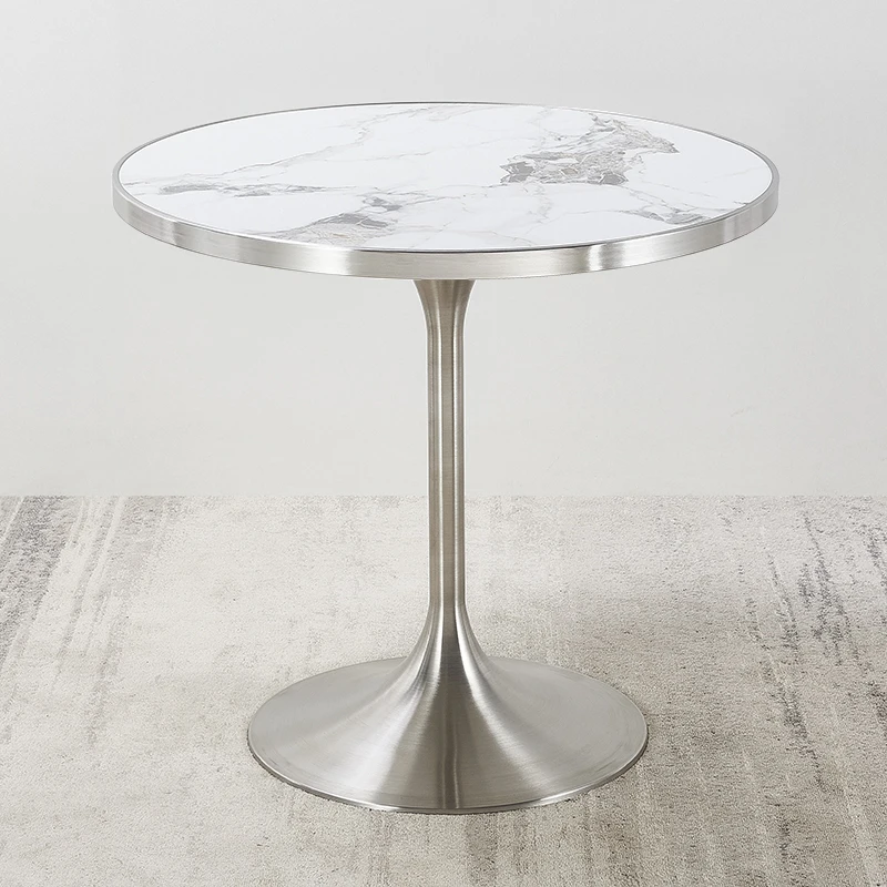 Minimalist Stainless Coffee Table White Dinning Diner Room Mini Table Steel Bed Side Modern Mesa Auxiliar Salon Nordic Furniture