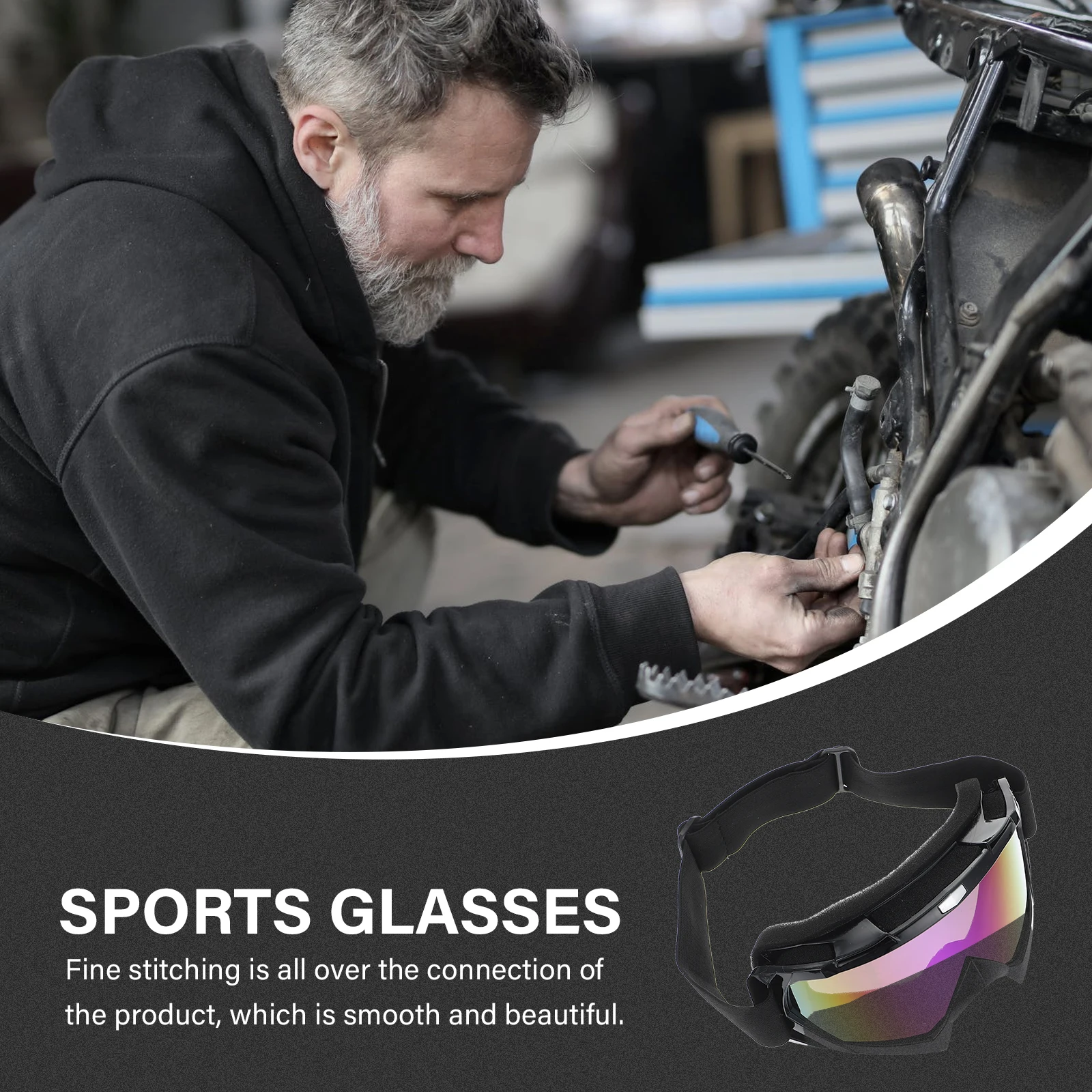 Tpu Windproof Cycling Goggles Outdoor Glasses Motorcycle Riding Ski Sport Eye Protector Stylish Comfortable Motorcycle Goggles