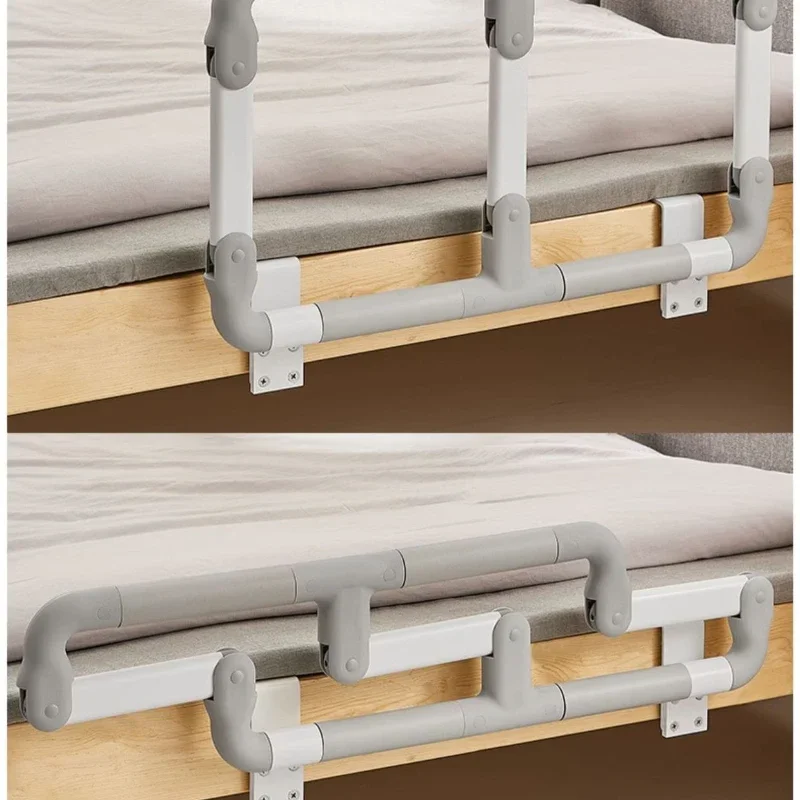 Bedside Safety Rail Elderly Assist Handle Anti-Fall Bed Guard Foldable Medical Bed Rail for Seniors and Children