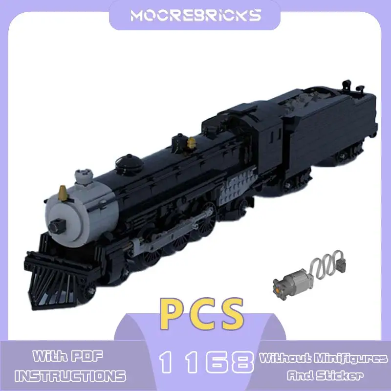 MOC-184480 Railway Series USRA Light Pacific Steam Locomotive Assemble Vehicles Model Technology Bricks Toys Children's Gifts